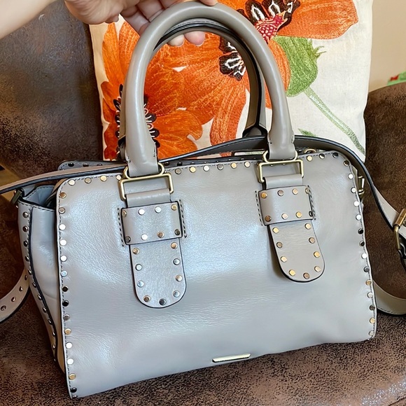 Rebecca Minkoff Handbags - MIDNIGHTER SATCHEL STUDDED BIKER BOSTON BAG by REBECCA MINKOFF EUC